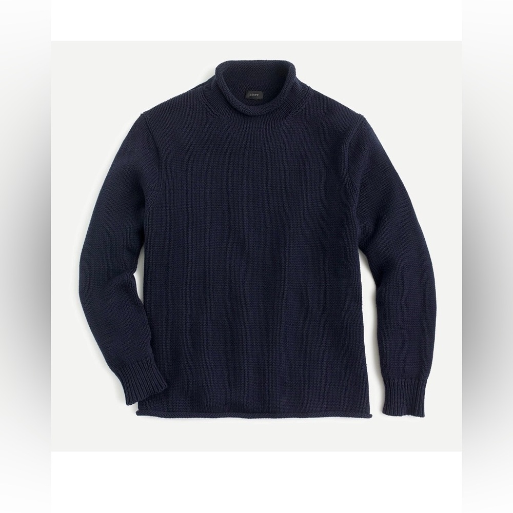 J. Crew Deep Navy Cowlneck Pullover Sweater